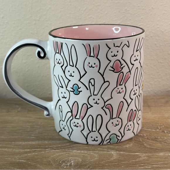 Spectrum Designz Easter Spring REPEAT BUNNY  Mug -pink Interior - Picture 5 of 6